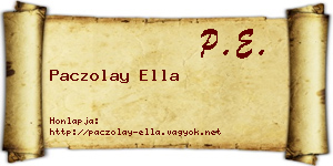 Paczolay Ella névjegykártya